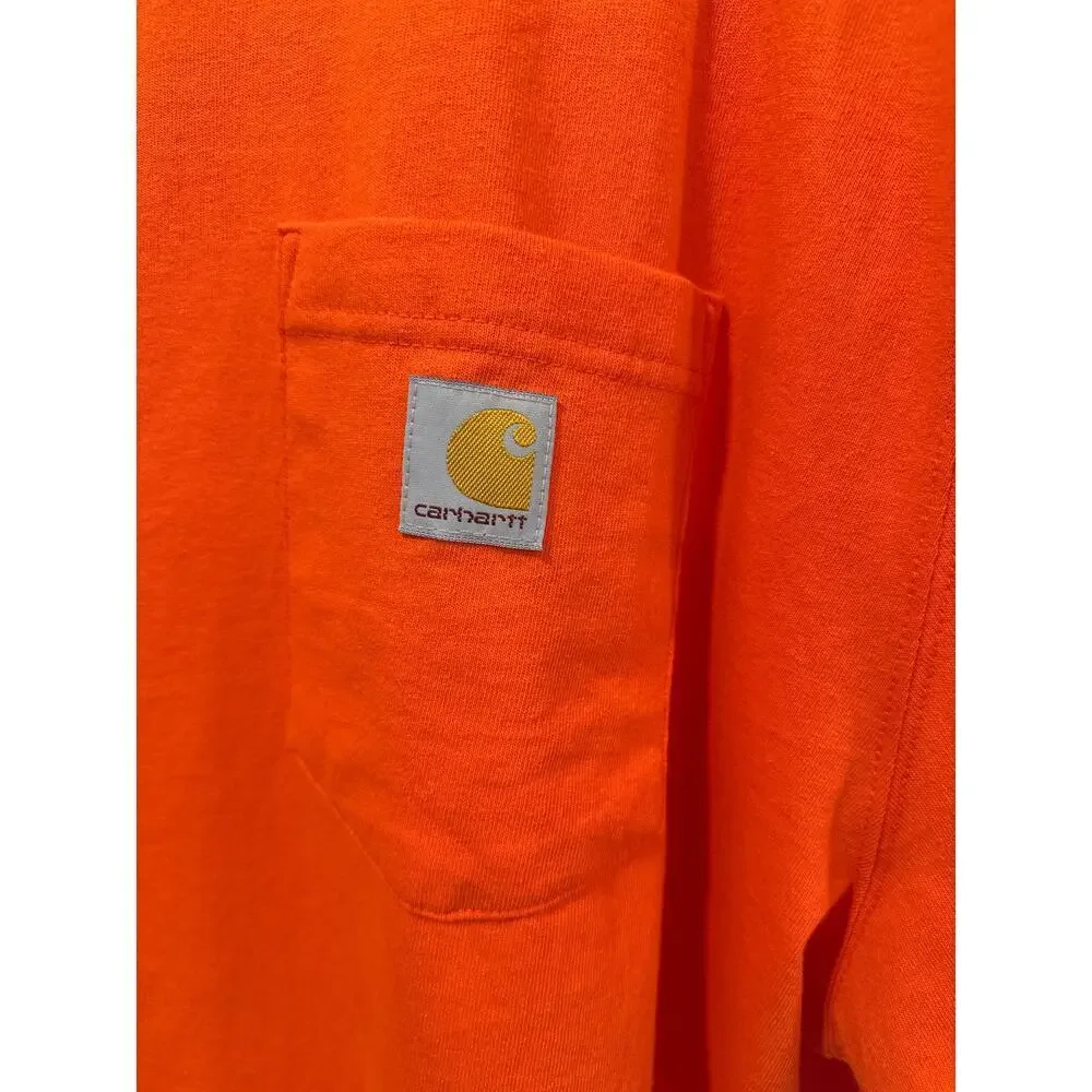High visibility 2XL tall loose fit carhartt cotton tee men’s work wear - Picture 2 of 5
